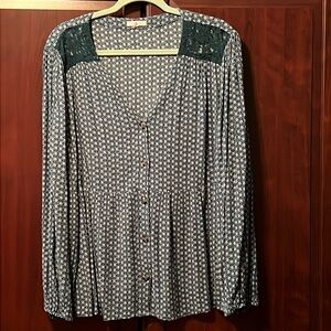 Maurices, long sleeve blouse, size XL